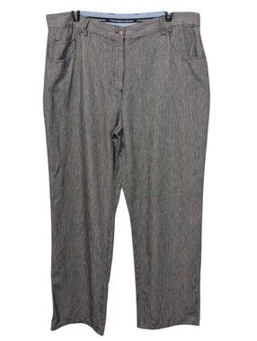 Christopher Banks Womens Size 12 Straight Leg Trouser Pants Textured Grid